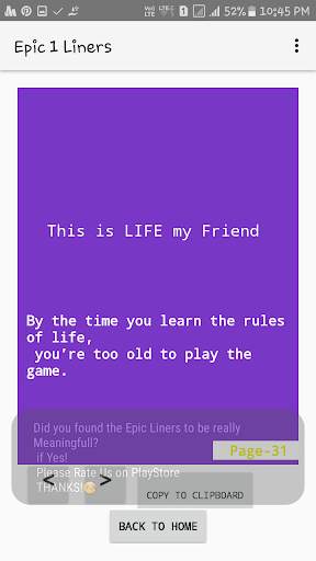 EPIC 1 Liners-Insta Wapp Fbook daily Update screenshot 7