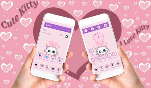 Pink Kitty Launcher screenshot 6