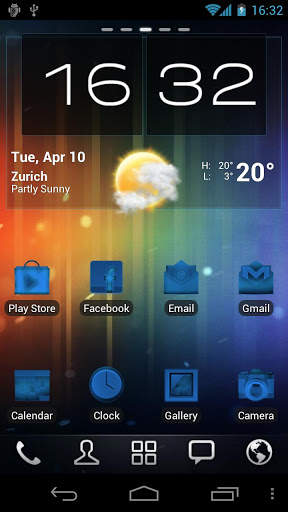 Neon Blue Icons Pack - ADW GO 1 تصوير الشاشة