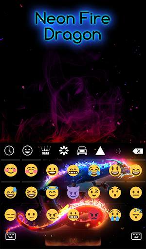 Neon Dragon Animated Keyboard   Live Wallpaper screenshot 4