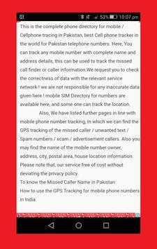 Mobile Number Information Pakistan screenshot 4