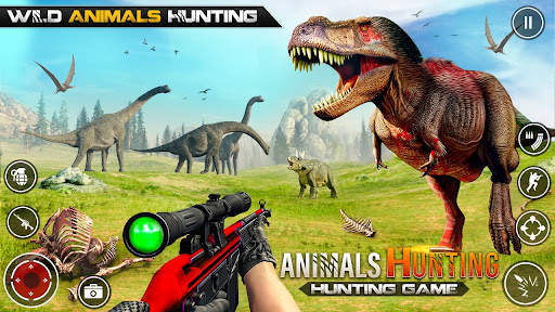 Dinosaur Hunting Gun Games स्क्रीनशॉट 1