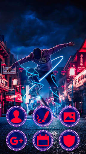 Neon Street Handsome Boy Theme screenshot 2