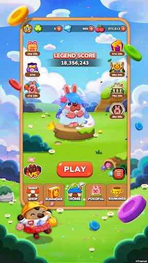 LINE Pokopang - puzzle game! screenshot 4