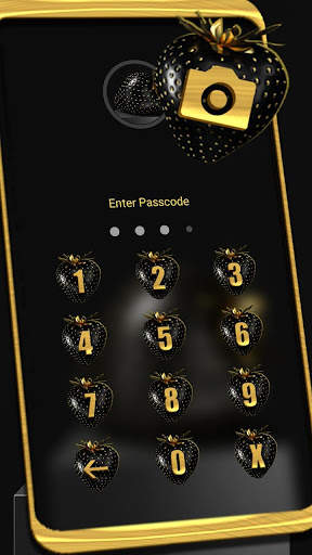 Golden Black Strawberry Theme screenshot 4