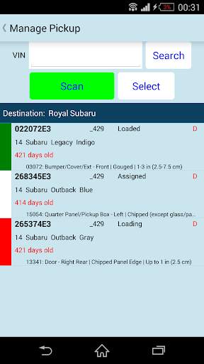 Vehicle Mobile Application screenshot 2
