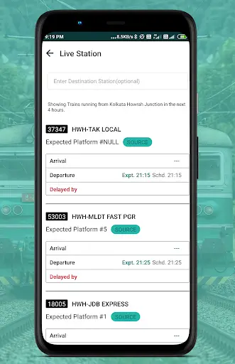 where is my Train Status checking App screenshot 1