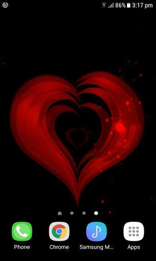 Red Hearts Live Wallpaper screenshot 2