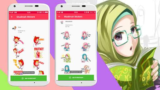 WA Sticker Muslimah Hijab Sticker Cute screenshot 7
