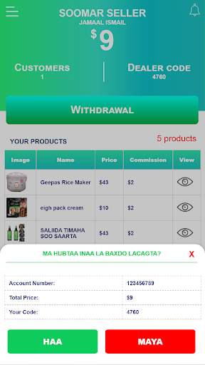 Soomar seller screenshot 2