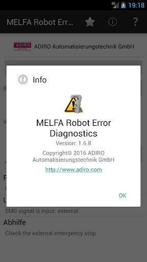 MELFA Robot Error Diagnostics screenshot 5