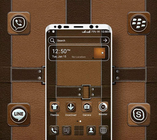 Leather Launcher Theme screenshot 1