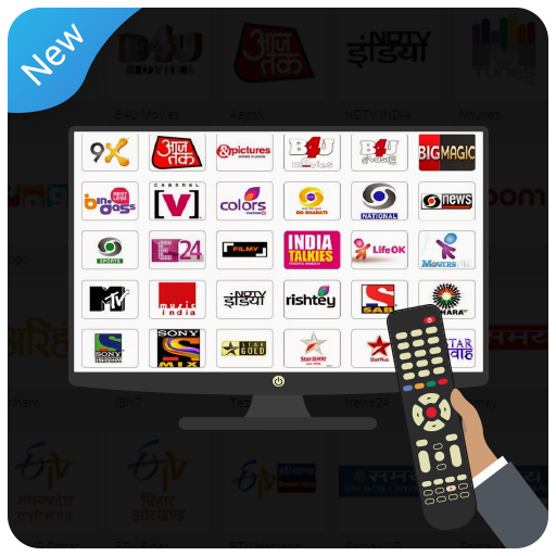 Indian Live TV Channels Free Online Guide icon