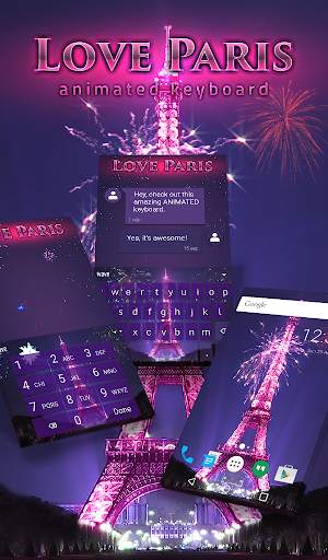 Love Paris Animated Keyboard   स्क्रीनशॉट 1