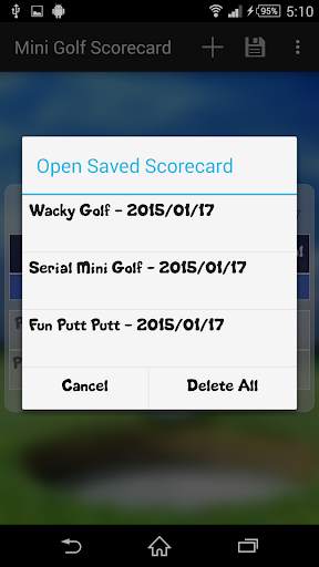 Mini Golf Scorecard स्क्रीनशॉट 4