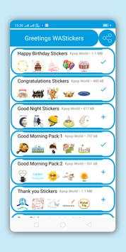 Greetings Stickers for WhatsApp 2019 screenshot 1