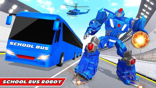 School Bus Robot Car Game screenshot 2