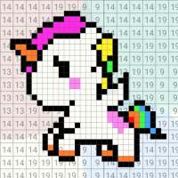 Pixel Unicorn: Color By Number logo