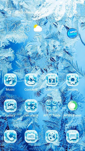 Ice Flower APUS Launcher theme screenshot 1