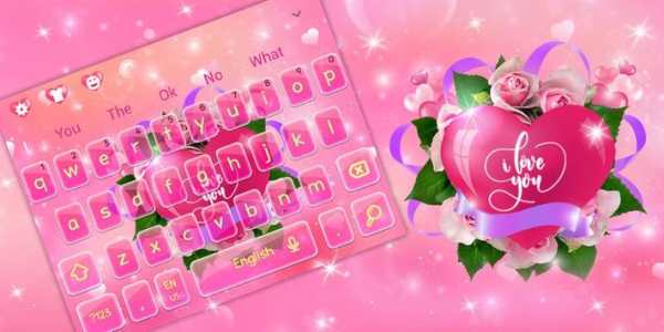 Cute Romantic Love Heart Keyboard Theme screenshot 5