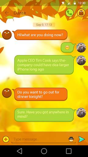 GO SMS THANKSGIVING THEME screenshot 2