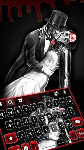 Skeleton Love कीबोर्ड पृष्ठभूमि स्क्रीनशॉट 1