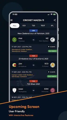 Cricket Mazza 11 Live Line screenshot 6