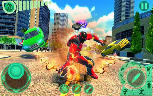 Transform Robot Flying Hero: Fire Hero Robot Games screenshot 9