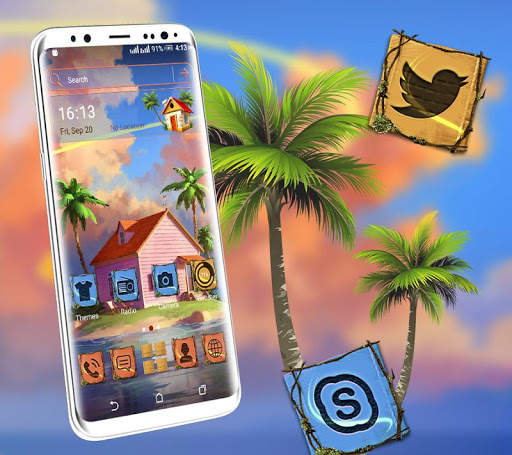 Dream Island House Launcher Theme screenshot 4