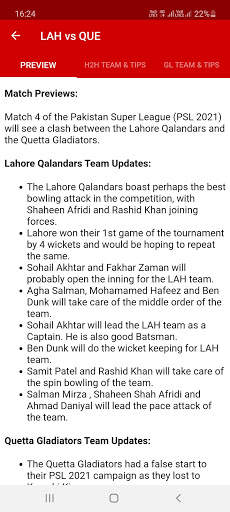 Fantasy Team for Dream11 - SL & GL Team Prediction screenshot 2