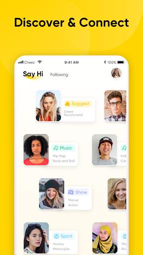 Cheez - Make friends & Video chat screenshot 1