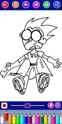 Teen the titans coloring go cartoon game screenshot 6