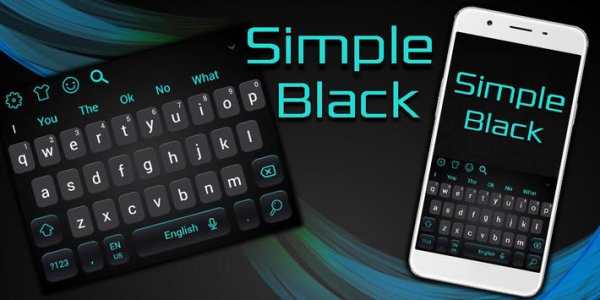 Simple Cool Black Keyboard Theme screenshot 4