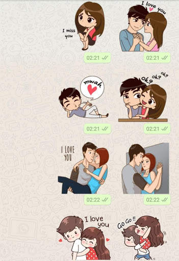 Funny Couple In Love stickers - WAStickerApps स्क्रीनशॉट 2
