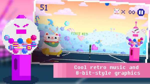 Candy Cat Tennis – 8-bit bash screenshot 2