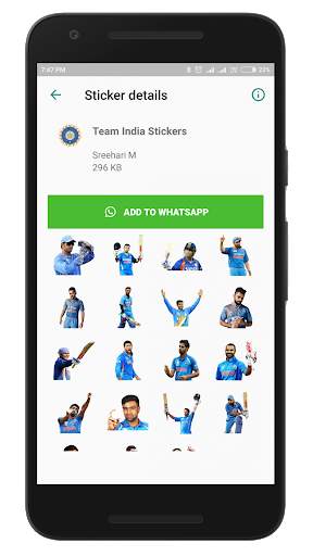 Sports Stickers - Cricket and Football Stickers screenshot 4