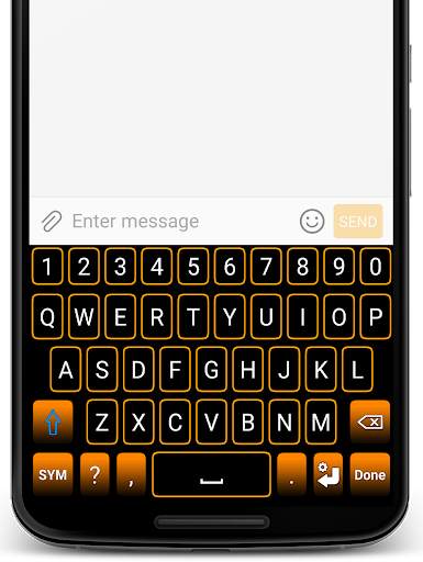 Orange Neon Keyboard screenshot 2