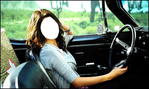 Women With Car Photo Suit screenshot 1