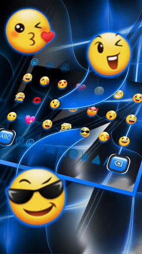 Black Blue Tech Future Keyboard screenshot 3