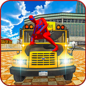 Spider Hero School Bus Driving 2017 icon