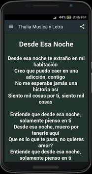 Thalia Música y Letra screenshot 2