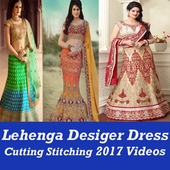 Lehenga Designer Dress Cutting Stitching VIDEO icon