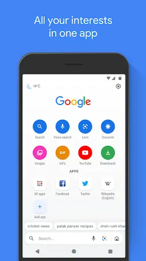 Google Go: A lighter, faster way to search screenshot 1