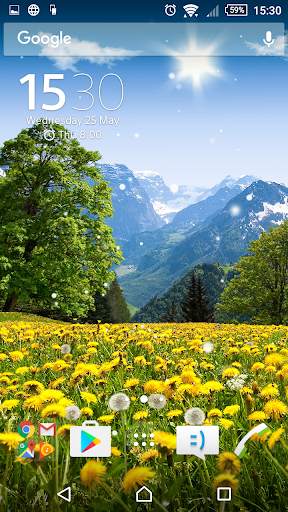 Summer Dandelion Live Wallpaper FREE screenshot 2