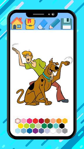 Scooby coloring doo cartoon game screenshot 4
