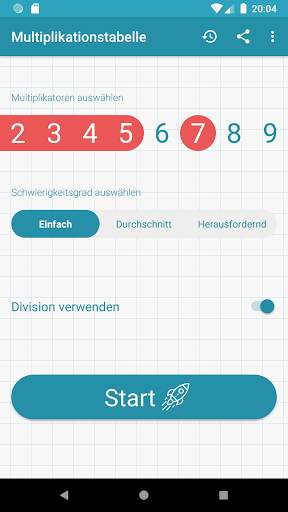 Multiplikationstabelle screenshot 1