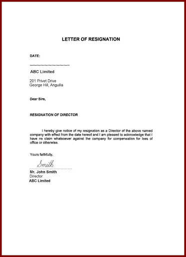 Resignation Letter Formats 2019 screenshot 7