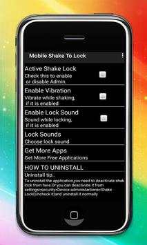 Mobile Shake To Lock screenshot 1