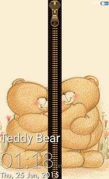 Teddy Bear Zipper Lock Screen screenshot 5