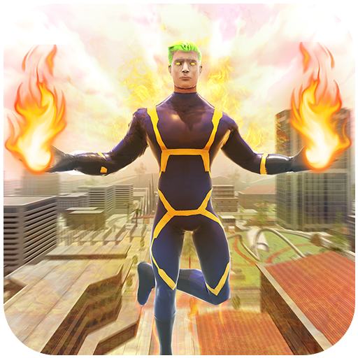 Flying Speed Flame Hero- Flame Hero Robot Game icon